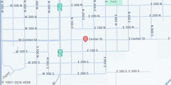Map showing First Baptist Church at 220 E Center St, Beaver, UT