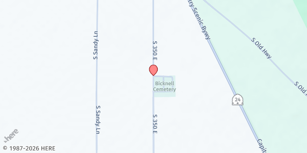 Map showing Central Utah Food Sharing - Bicknell at 605 S. 350 E., Bicknell, UT