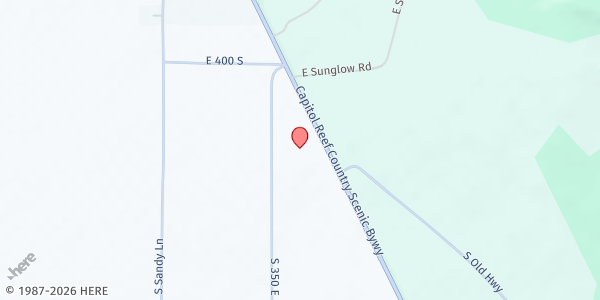 Map showing Central Utah Food Sharing - Bicknell - Food Distribution Center at 605 South 350 E, Bicknell, UT