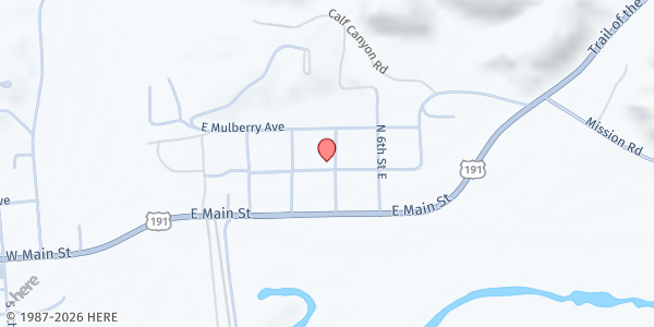 Map showing The Church of Jesus Christ of Latter-day Saints - Bluff at 495 E Black Locust Ave, Bluff, UT