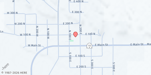 Map showing Castle Dale Senior Center at 85 N. 200 E., Castle Dale, UT