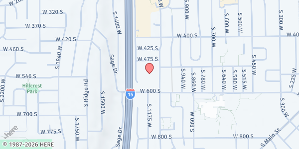 Map showing Cedar City Community Mobile Pantry at 520 S 1100 W, Cedar City, UT
