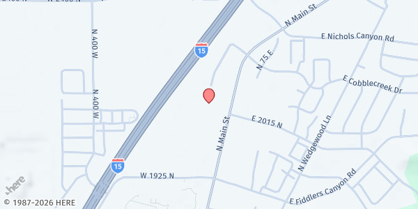 Map showing True Life Center Pantry at 2111 N Main St, Cedar City, UT