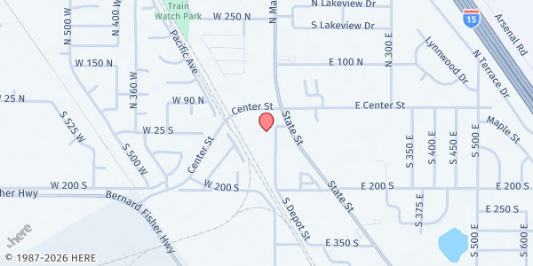 Map showing Davis County Senior Services - Clearfield Office at 22 S State St., Clearfield, UT