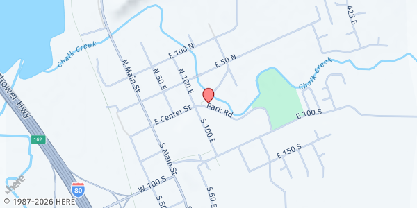 Map showing North Summit Senior Center at 150 E Park Rd., Coalville, UT