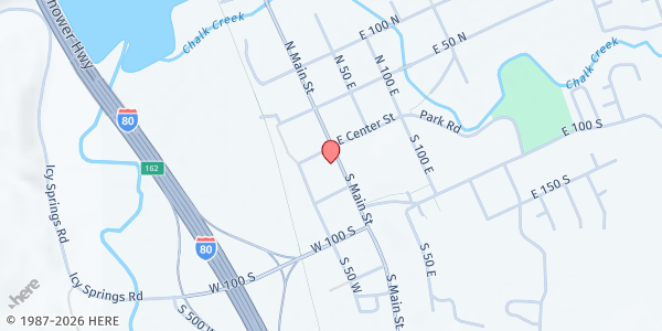 Map showing Summit Mercantile at 16 S. Main, Coalville, UT