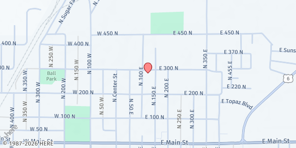 Map showing LDS Bishop's Storehouse - Delta at 296 N. 100 E Rd., Delta, UT