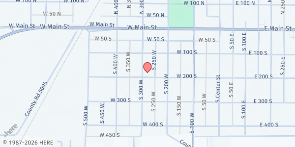 Map showing The Church of Jesus Christ of Latter-day Saints - Delta at 197 S 300 W Rd, Delta, UT