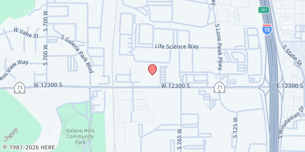 Map showing The Adventure Church - Jesus Feeds Food Pantry at 352 W 12300 S, Draper, UT