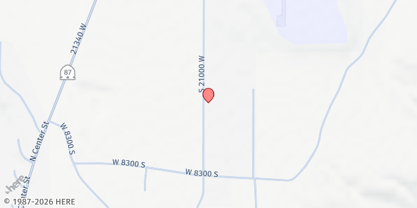 Map showing Westside Food Pantry at 8180 S 21000 W, Duchesne, UT