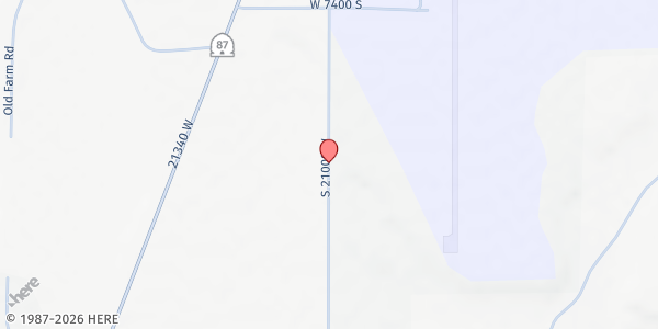 Map showing Westside Food Pantry at 8180 S. 21000 W., Duchesne, UT