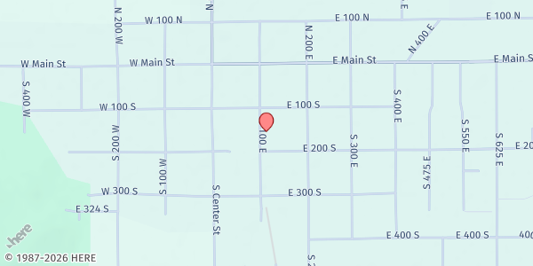 Map showing Enterprise Senior Center at 165 S. 100 E., Enterprise, UT