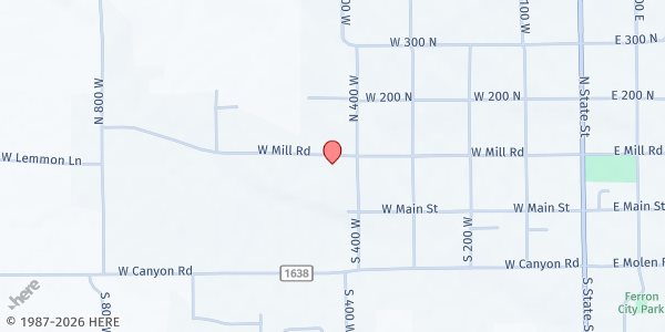 Map showing The Church of Jesus Christ of Latter-day Saints - Ferron at Care & Rehab Cntr, Ferron, UT