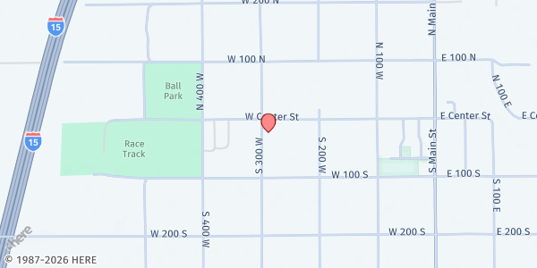 Map showing The Church of Jesus Christ of Latter-day Saints - Fillmore at 25 S 300 W St, Fillmore, UT