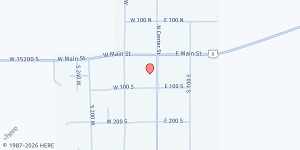 Map showing Goshen Mobile Pantry at 75 S Center St, Goshen, UT