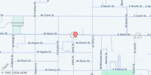 Map showing Utah Community Action - Grantsville at 7 South Park St., Grantsville, UT