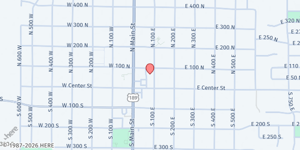 Map showing Christian Center of Park City - Heber Food Pantry at 55 E Center St, Heber City, UT
