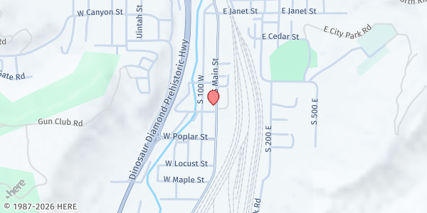 Map showing Avalon House Food Pantry at 178 S Main St, Helper, UT