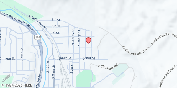 Map showing The Church of Jesus Christ of Latter-day Saints - Helper at 150 Ridgeway St, Helper, UT