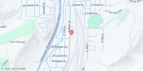 Map showing The Helper Project at 167 S Main St, Helper, UT