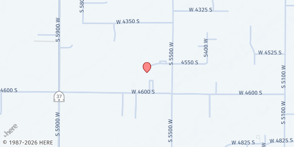 Map showing Hooper City Government - Senior Center at 5580 W. 4600 S., Hooper, UT