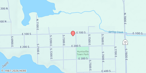 Map showing Weber County Library - Ogden Valley Branch at 131 S. 7400 E., Huntsville, UT