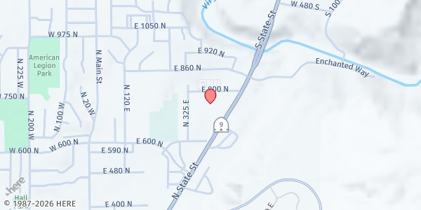Map showing Hurricane Valley Food Pantry at 450 E. 800 N., Hurricane, UT