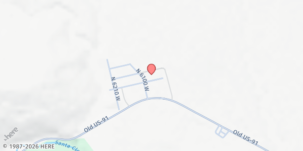 Map showing FourPoints Health Shivwits MP at 6060 W 3650 N, Ivins, UT