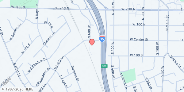 Map showing LDS Bishop's Storehouse - Kaysville at 61 S. 600 W., Kaysville, UT