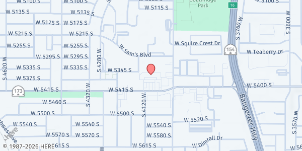 Map showing Iglesia De Jesucristo Pantry at 4090 W 5415 S, Kearns, UT