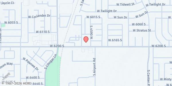 Map showing Pentecostal Church of God Pantry at 6180 S 4590 W, Kearns, UT