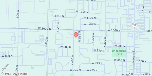 Map showing Porch Pantry Logan at 930 N 400 W, Logan, UT
