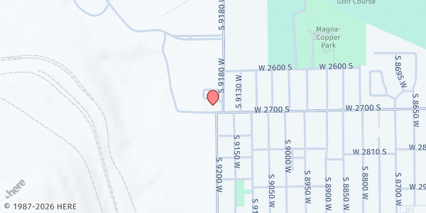 Map showing Magna Kennecott Senior Center at 9228 W. 2700 S., Magna, UT