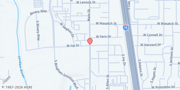 Map showing Cornerstone Evangelical Free Church at 7762 S 700 W, Midvale, UT