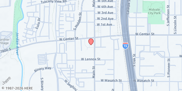 Map showing Voice of Jesus Church for All Nations at 7762 S. 700 W., Midvale, UT