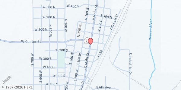 Map showing Restoration Food Ministry - Food Distribution Center at , Milford, UT