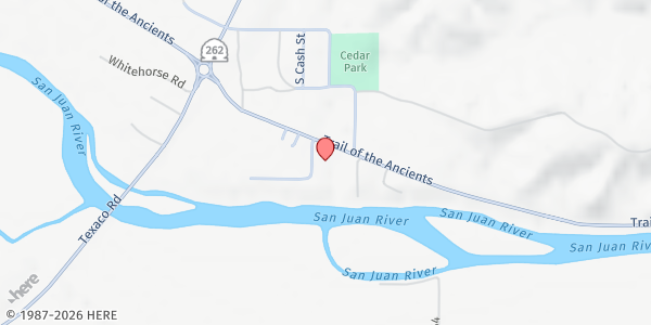 Map showing Red Mesa Senior Center at Red Mesa Senior Center, Montezuma Creek, UT