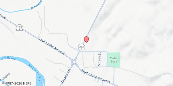 Map showing Utah Food Bank Pantry at , Montezuma Creek, UT