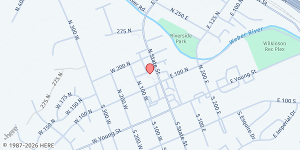 Map showing Morgan County Food Pantry at 49 W 150 N, Morgan, UT