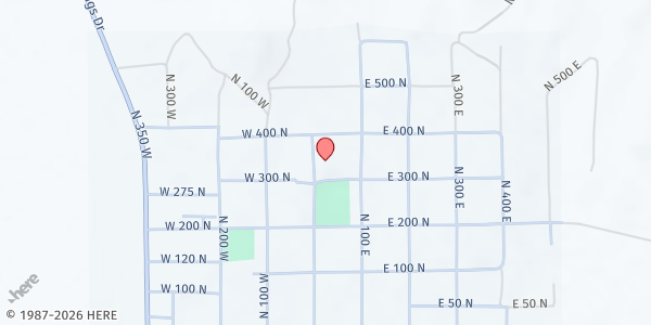 Map showing LDS Bishop's Storehouse - Moroni at 290 N Center St., Moroni, UT