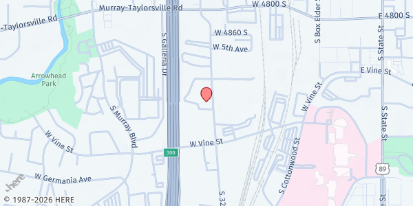 Map showing Murray CAP at 4994 S. 300 W., Murray, UT