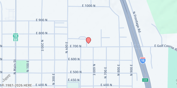 Map showing LDS Bishop's Storehouse - Nephi at 575 E. 700 N., Nephi, UT