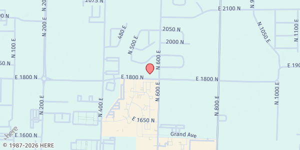 Map showing Porch Pantry at 567 E 1800 N, North Logan, UT