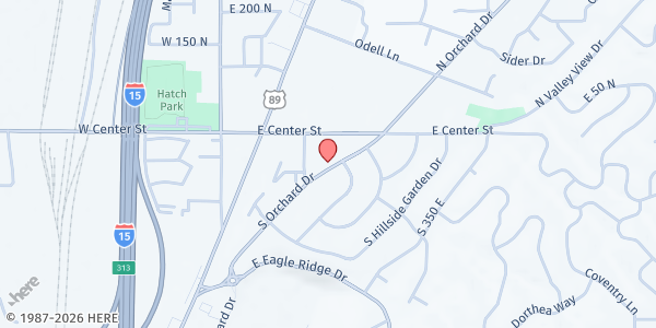Map showing Ladies of Charity Center of Hope Food Pantry at 74 S Orchard Dr, North Salt Lake, UT