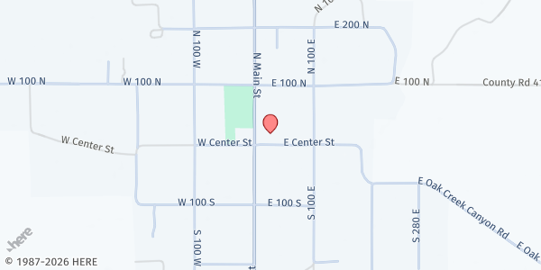 Map showing The Church of Jesus Christ of Latter-day Saints - Oak City at 35 Center St, Oak City, UT