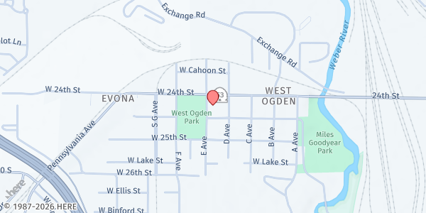Map showing Griffin Memorial Church Pantry at 2424 E Ave, Ogden, UT