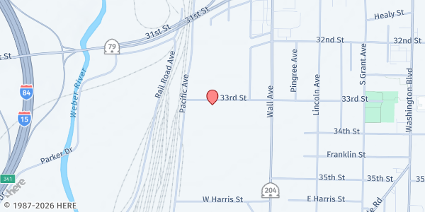 Map showing Lantern House Shelter at St. Anne's Center at 269 W 33rd St., Ogden, UT