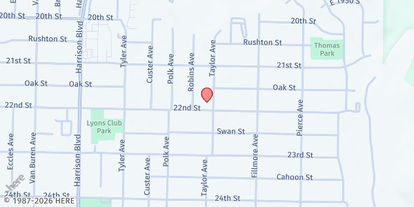 Map showing Ogden Seventh Day Adventist Pantry at 2185 Taylor Ave, Ogden, UT