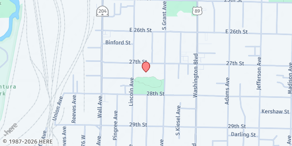 Map showing Second Baptist Church at 227 27th Street, Ogden, UT