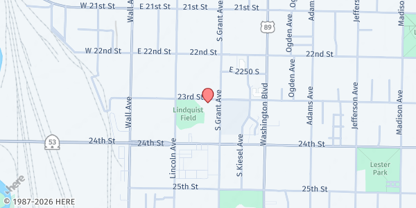Map showing Youth Impact Ogden at 2305 Grant Ave, Ogden, UT